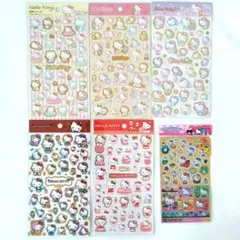 ハローキティ シール　６点　箔押しシール　キラッとシール　サンリオ　Sanrio