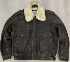 【極美品】80s-90s ヴィンテージ フライトジャケット ムートン襟 本革 L