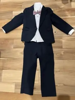 キッズ フォーマルスーツ ネイビー ネクタイ付き 120cm 4点セット