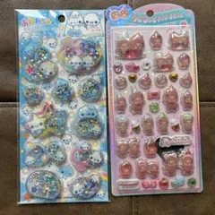 あわわちゃん　スパンコールパーティーシール　モンチッチ　うるちゅるポップシール