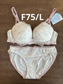 チュチュアンナ　トキメキブラ　自然な谷間　ホワイト　レース　ブラセット　F75L