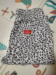 クックマン　シェフパンツ　白レオパードSサイズ
