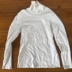 UNIQLO ホワイト タートルネック Tシャツ Sサイズ