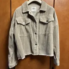 ZARA ベージュ コーデュロイ クロップドジャケット h&m ユニクロ　gu