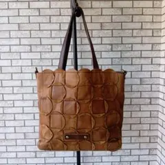 PIKOLINOS　未使用　パッチワークレザートートバッグ