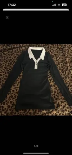 襟付き タイトミニワンピース 韓国ファッション