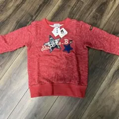 新品未使用 タグ付きDOUBLE.B レッド 星刺繍 トレーナー