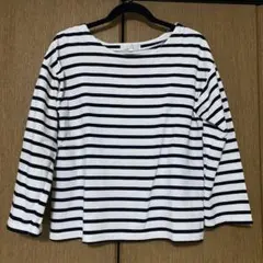 【grove】ボーダーカットソー(オフホワイト×ブラック) Ｍサイズ