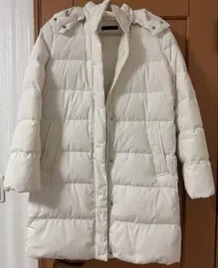 ユニクロ ロングダウン ホワイト ウルトラライトダウン L ダウンジャケット
