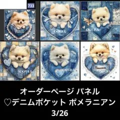 オーダーページ パネル ♡デニムポケット ポメラニアン 3/26