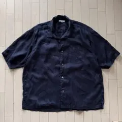 COMOLI ベタシャン 開襟 オープンカラー 半袖シャツ 黒 3 - メルカリ