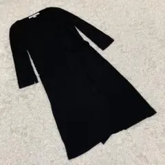 DIANE VON FURSTENBERG ロング丈カーディガン　ガウン　黒　Mのサムネイル
