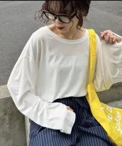 チャオパニックティピーサイドスリットシアートップス　長袖　美品のサムネイル