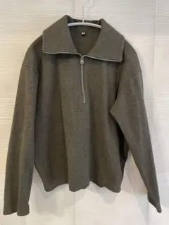 【ユニクロ】ブラッシュドジャージーハーフジッププルオーバー