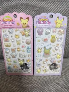 韓国限定　ポケピース 立体シール　ポケモン　キャンディーボンボン