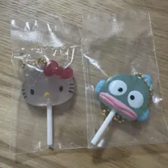 サンリオキャラクターズ　カラフルキャンディチャーム　ハローキティー&ハンギョドン
