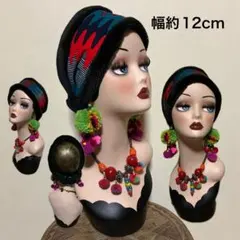 SALE アフリカンライン　ファー　ヘアターバン　ヘアバンド