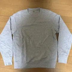 ユニクロ　グレー クルーネック トレーナー Lサイズ　UNIQLO シンプル無地