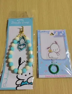 【新品・未開封】ポチャッコ ラバー ビーズストラップ