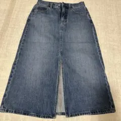 UNIQLO デニムロングスカート スリット入り