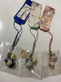 ハローキティ 和柄うさぎ根付け 3種セット - メルカリ