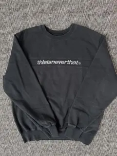 美品 Thisisneverthat スウェット 刺繍ロゴ ブラック L thisisneverthat ネバザ トレーナー 刺繍ロゴ ブラック L - メルカリ