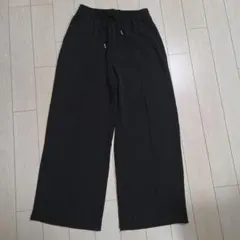 ブラック ワイドパンツ イージーパンツ