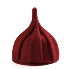 どんぐり帽 ニット ホイップニット帽 ボルドーレッド