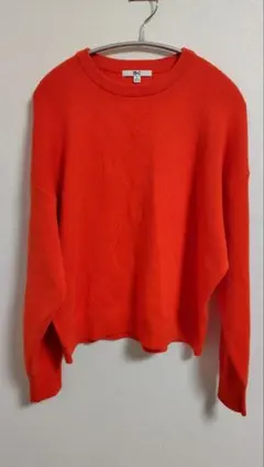 ユニクロC UNIQLOC　スムースコットンクルーネックセーター　オレンジ