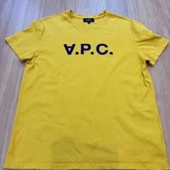 希少】A.P.C. Tシャツ ビッグロゴ 反転ロゴ ネイビー アーペーセー 