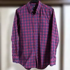 ユニクロ　メンズ　長袖　ボタンダウン チェックシャツ　サイズＭ