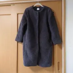 URBAN RESEARCH DOORS ボアロングコート グレー