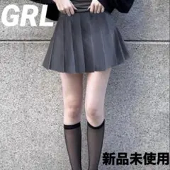 新品未使用 GRL プリーツミニスカート グレー インパン付き at2229