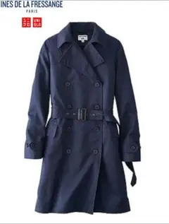 UNIQLO イネス　トレンチコート　ボアライナー付き　ネイビー