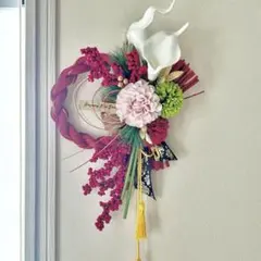159 しめ縄リース　お正月飾り　玄関リース　しめ飾り　ハンドメイド2026