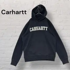 CarharttカーハートアーチロゴパーカーL黒フェード雰囲気系古着