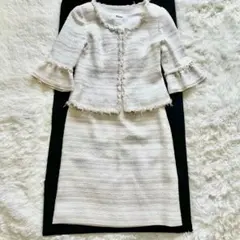 美品✨Rene ルネ セットアップ スカートスーツ TISSUE社 高級 36