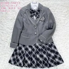 極美品✨デコラピンキーズ　 卒服 女の子165 キッズフォーマル5点セット