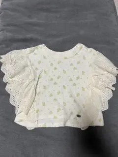 【新品、未使用】tete a tete 花柄 フリル カットソー 90cm