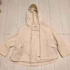 ZARA 子供用フード付きアイボリージャケット サイズ8