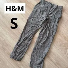 H &M チェックパンツ XS ウエストゴム ストレッチ