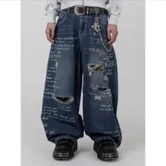 色柄ダメージ☆ コクーンシルエットワイドパンツ☆ タプタプ 色柄ダメージ☆ コクーンシルエットワイドパンツ☆ タプタプ - メルカリ