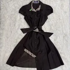 【美品】バーバリーブルーレーベル ワンピース ノバチェック ホースロゴ Sサイズ