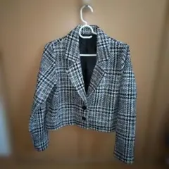 SUREVE クロップドジャケット チェック柄