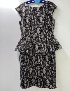 最終お値下げ！DURAS ambient 黒レースペプラムドレス