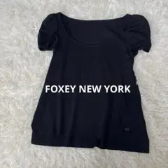 極美品】FOXEY NEW YORK 半袖パフスリーブニットカットソー 38 - メルカリ