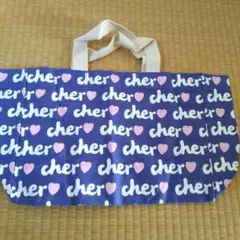 cher☆ロゴトートバッグ☆大きめ☆青のサムネイル