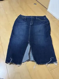 プラスサイズ　デニム　スカート