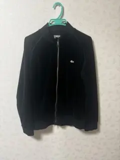 Lacoste トラックジャケットベロア　黒 (M〜L)