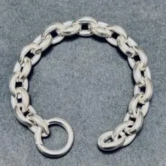 ヴィンテージ　シルバー　ブレスレット　グレンデシャン　シェーヌ　メキシコ VINTAGE HERMES Graines des Champs Bracelet GM Sterling Silver